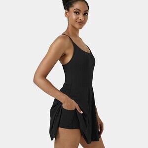Everyday Cloudful® Padded Pocket 2-in-1 Activity Dress-Jubilee - Black / M